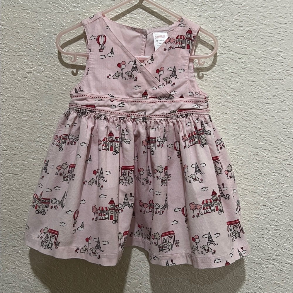 2009 vintage Gymboree Sweet Paris collection corduroy dress size 12-18M - Picture 1 of 7